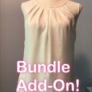 Sleeveless cream shell blouse